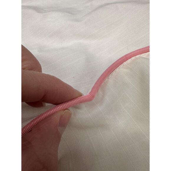 Vintage Purse Shoulder Bag White Pink Purple 1980s Taiwan Retro Hobo Summer - Picture 6 of 9